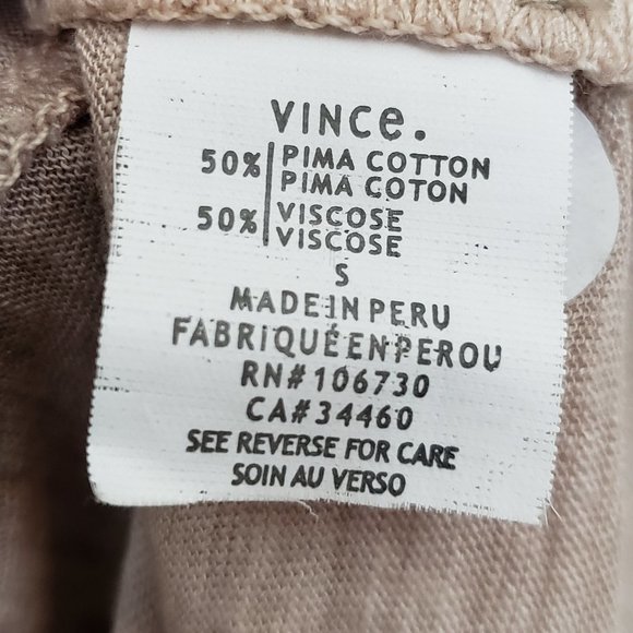 Vince Women's Crew Brown & Tan Tie Dye Splatter Pocket Folded Oversize Shirt S - Picture 8 of 16